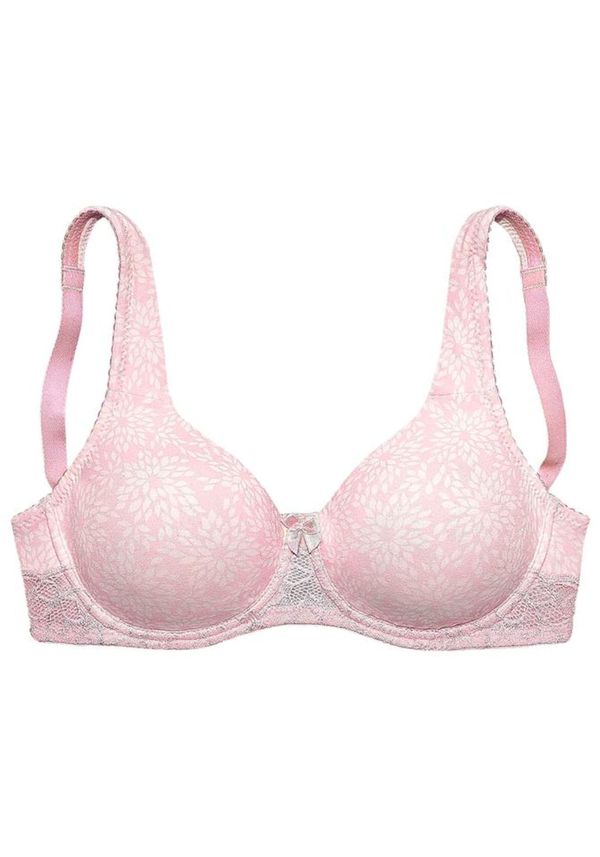 NUANCE NUANCE Сутиен  бледорозово / бяло