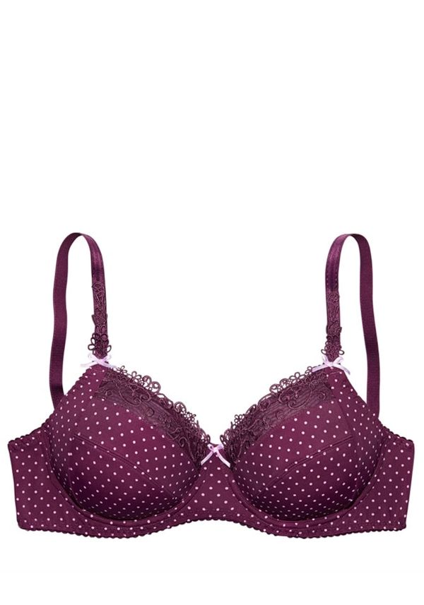 NUANCE NUANCE Сутиен  боровинка / бяло