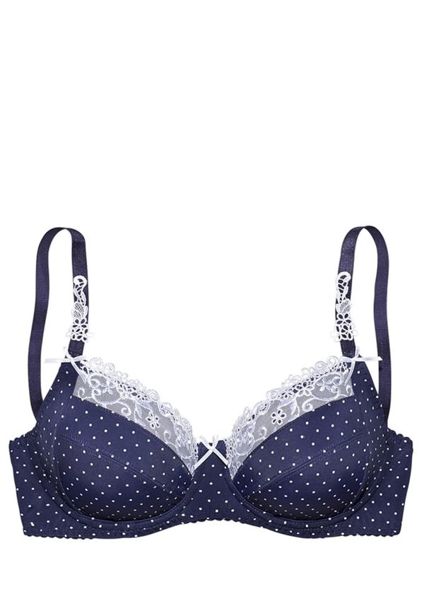 NUANCE NUANCE Сутиен  нейви синьо / бяло