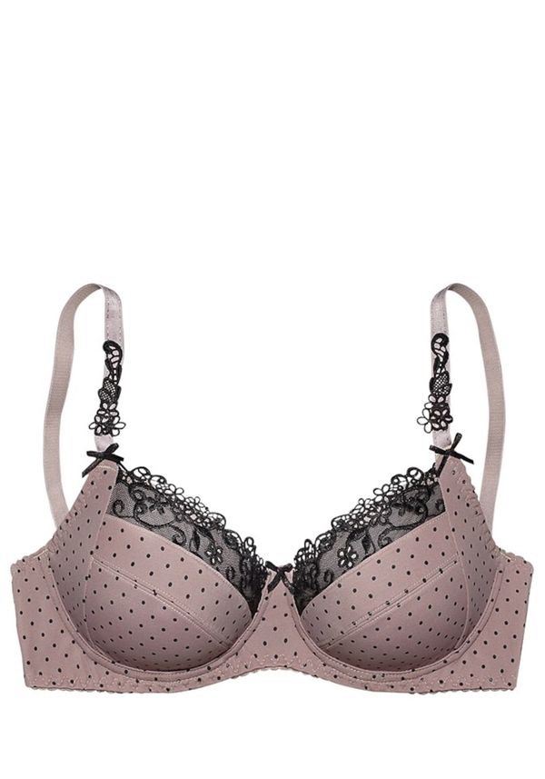 NUANCE NUANCE Сутиен  таупе сиво / черно