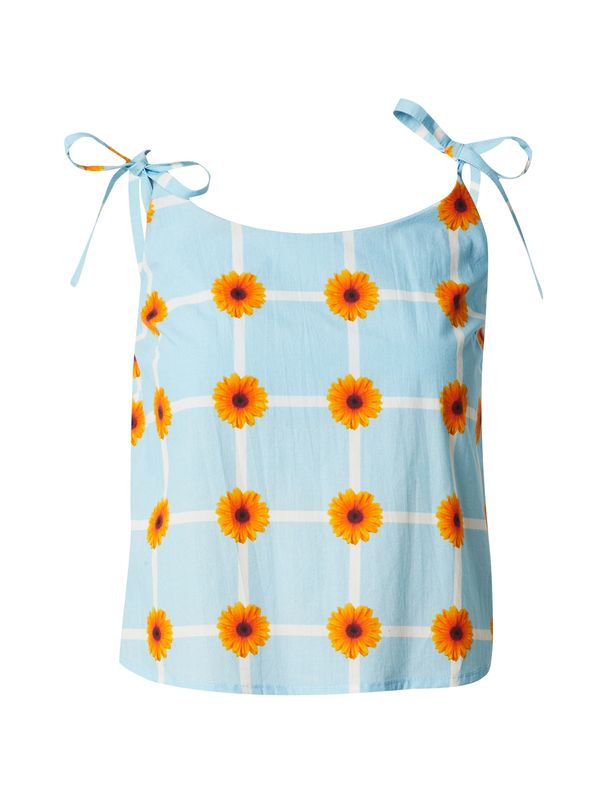 NÜMPH NÜMPH Блуза 'WIGA'  светлосиньо / оранжево / бяло