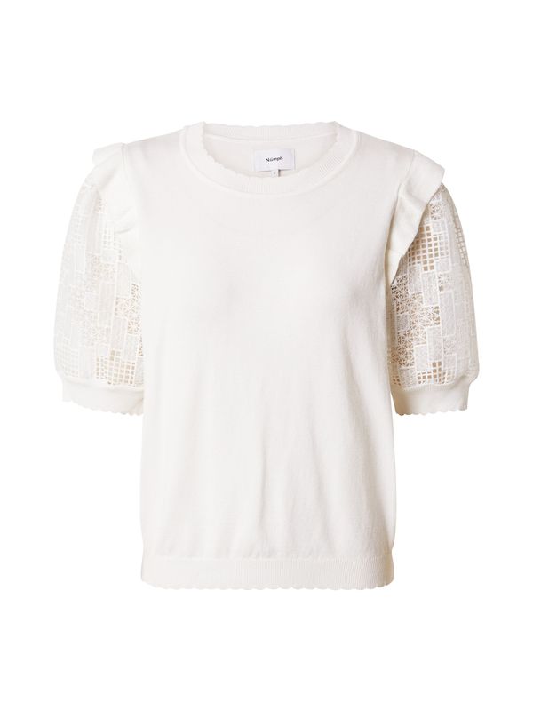 NÜMPH NÜMPH Пуловер 'ARIANA'  бяло
