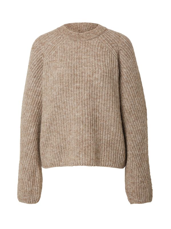 NÜMPH NÜMPH Пуловер 'NUZINDI'  светлокафяво