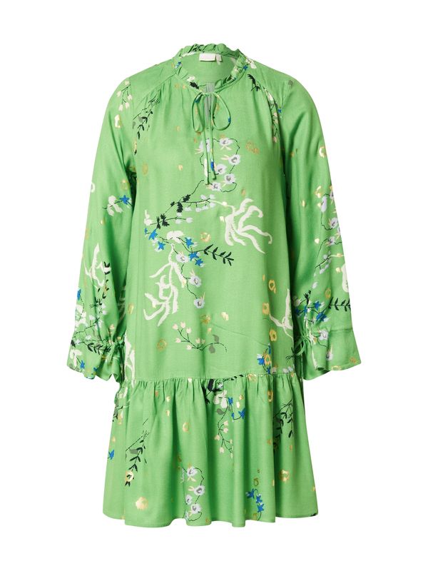 NÜMPH NÜMPH Рокля тип риза 'CADEAU'  синьо / злато / ябълка / черно / мръсно бяло