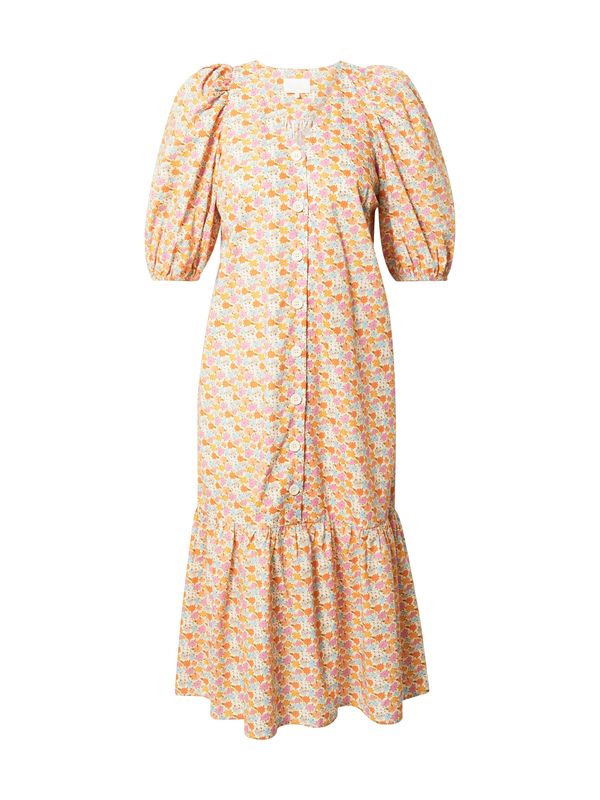 NÜMPH NÜMPH Рокля тип риза 'CARLYLE'  синьо / пастелно жълто / розово / бяло