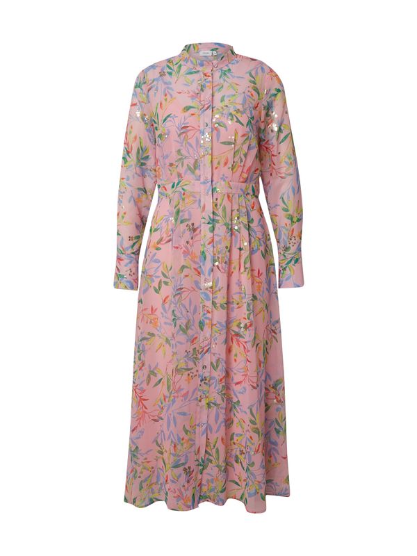 NÜMPH NÜMPH Рокля тип риза 'KYNDALL'  жълто / зелено / розово / пепел от рози