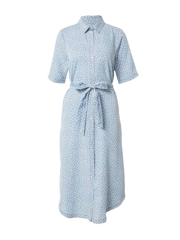 NÜMPH NÜMPH Рокля тип риза 'POULINA'  син деним / бяло