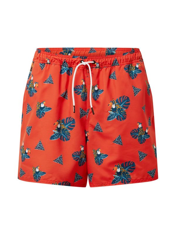 OAKLEY OAKLEY Борд шорти 'TOUCAN TROPICS'  златистожълто / петрол / нефритено зелено / тъмно коралово