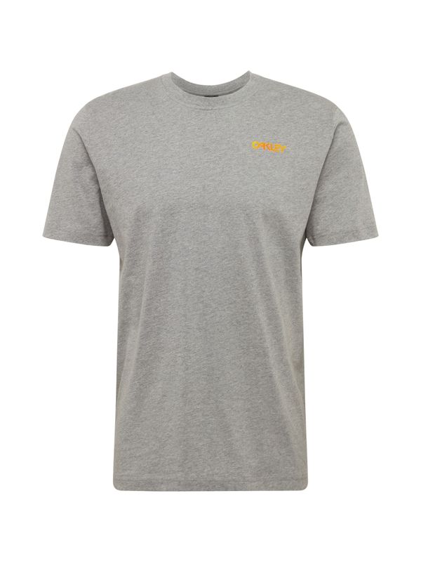 OAKLEY OAKLEY Функционална тениска 'IRIDIUM'  сив меланж / оранжево / бяло