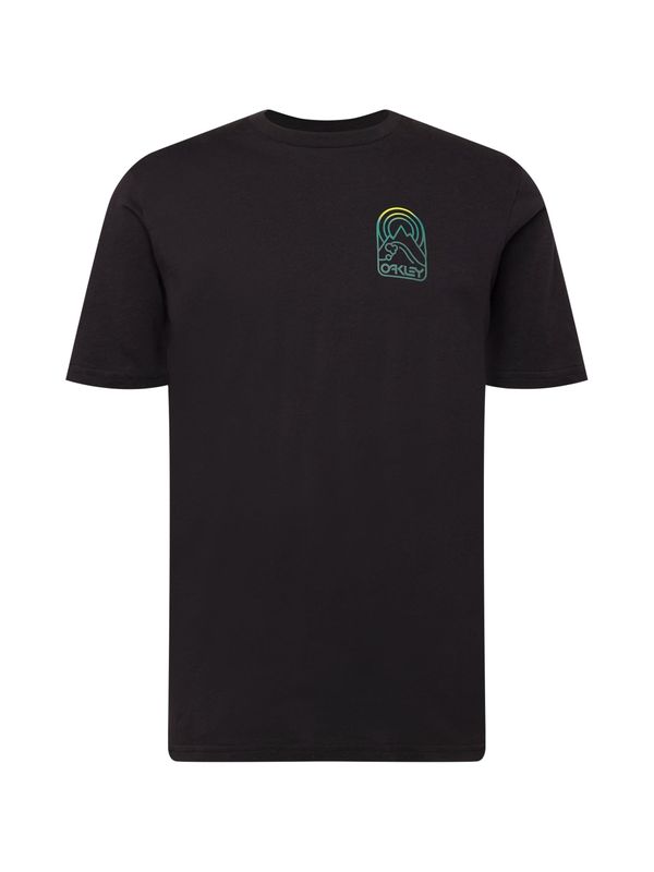 OAKLEY OAKLEY Функционална тениска 'Mountain Sun'  жълто / петрол / черно