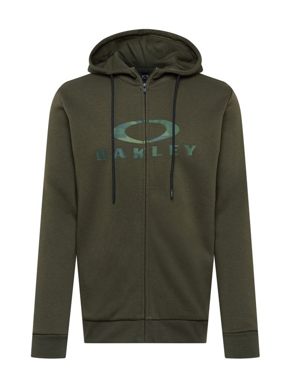 OAKLEY OAKLEY Спортна жилетка с качулка  зелено / каки