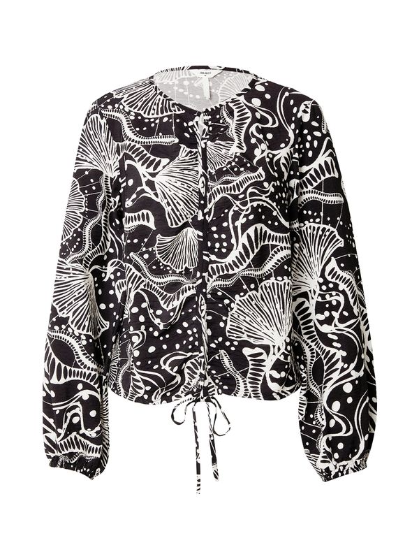 OBJECT OBJECT Блуза 'JESSA'  черно / мръсно бяло