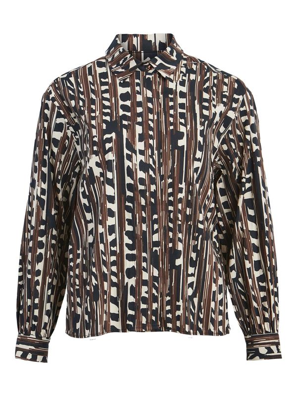 OBJECT OBJECT Блуза 'Katta'  кремаво / кафяво / черно