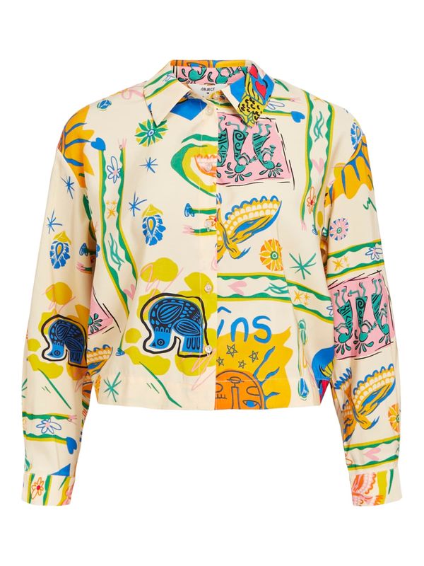 OBJECT OBJECT Блуза 'Martha'  кремаво / синьо / жълто / бледорозово