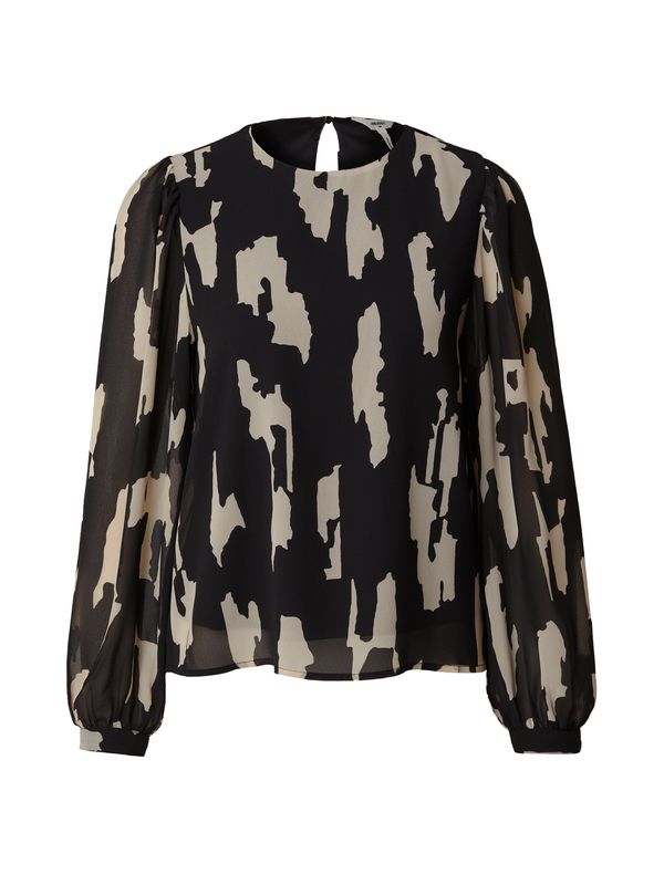 OBJECT OBJECT Блуза 'MILA'  екрю / черно