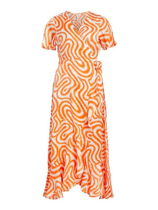 OBJECT OBJECT Лятна рокля 'Green Papaya'  оранжево / бяло