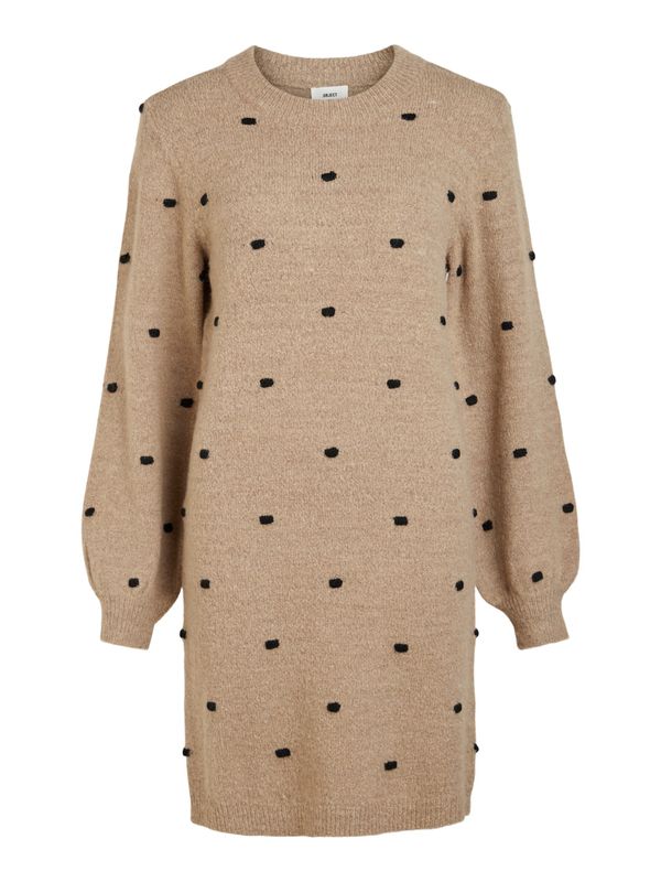 OBJECT OBJECT Плетена рокля  светлобежово / черно