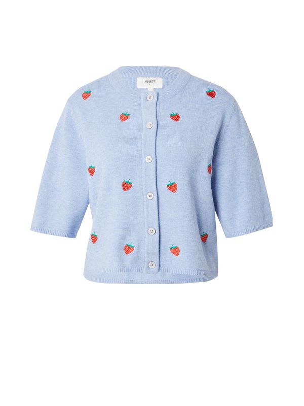 OBJECT OBJECT Плетена жилетка 'THESS'  светлосиньо / светлозелено / червено