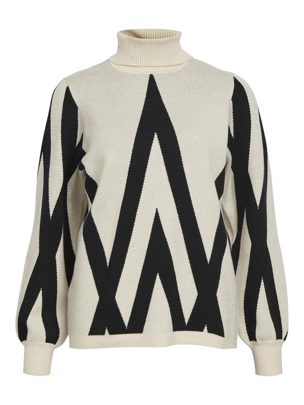 OBJECT OBJECT Пуловер 'Ray'  кремаво / черно