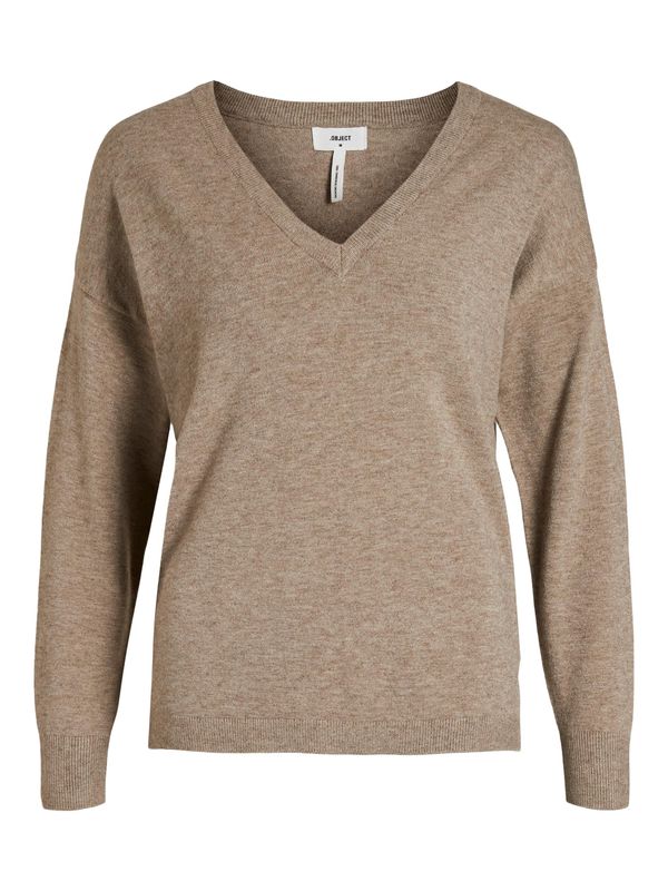 OBJECT OBJECT Пуловер 'Thess'  светлокафяво