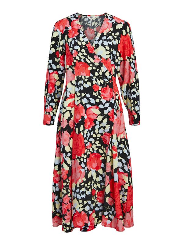 OBJECT OBJECT Рокля 'LIMONE'  пастелно жълто / червено / черно / бяло