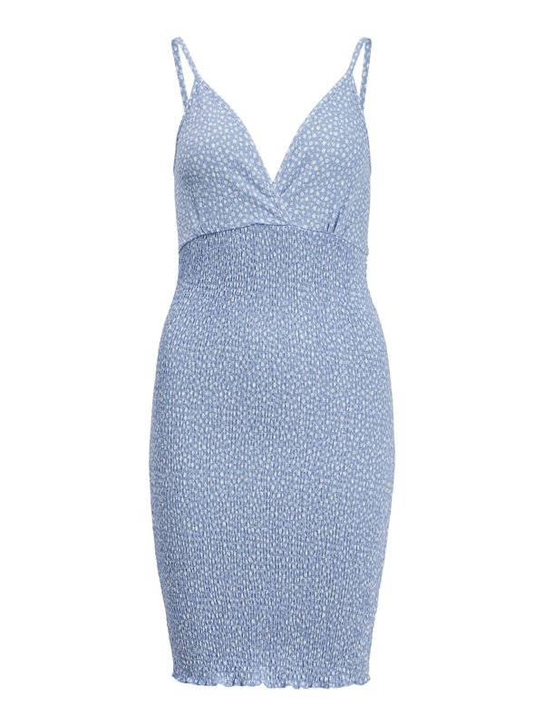 OBJECT OBJECT Рокля  опушено синьо / бяло