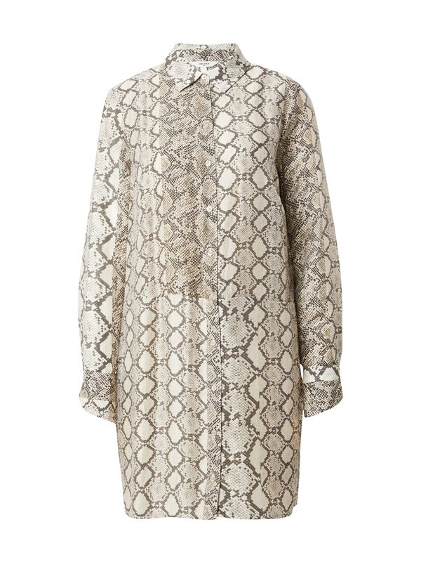 OBJECT OBJECT Рокля тип риза 'SIMONE'  таупе сиво / антрацитно черно / сиво-бежово