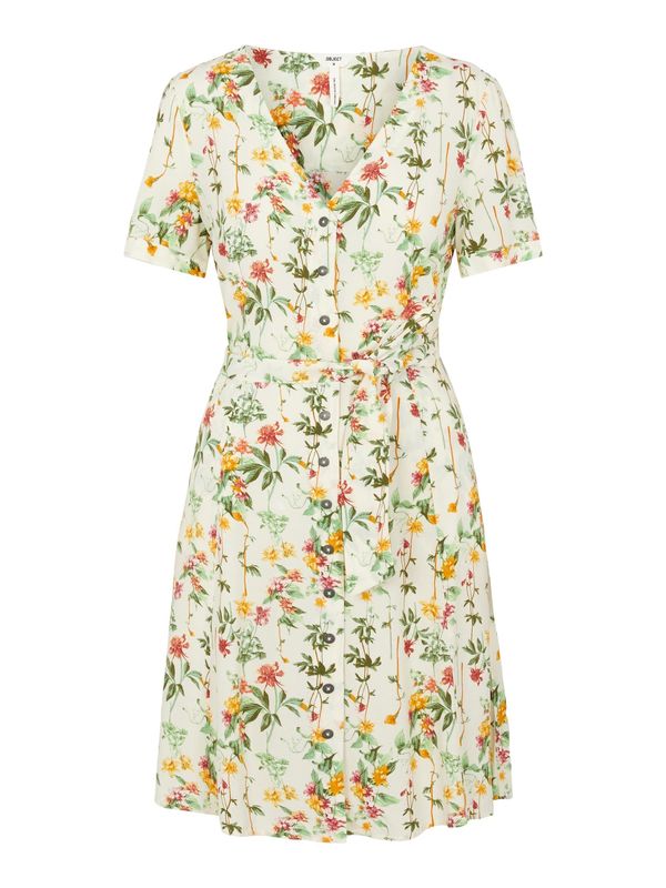 OBJECT OBJECT Рокля тип риза  светлобежово / маслина / светлозелено / оранжево