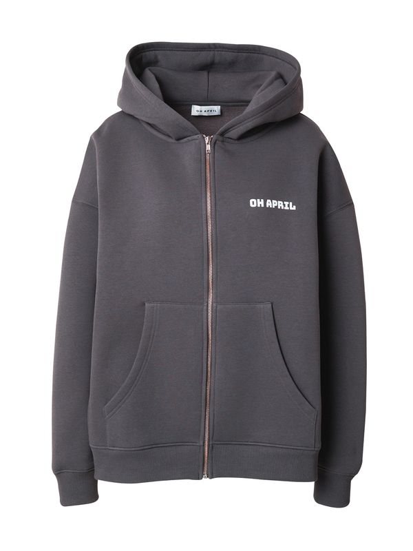 OH APRIL OH APRIL Суичъри с качулка 'Cosmic Love'  антрацитно черно / бяло