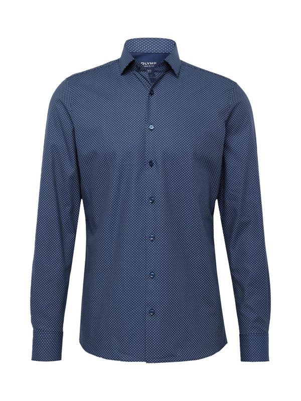 OLYMP OLYMP Бизнес риза  морскосиньо / бяло