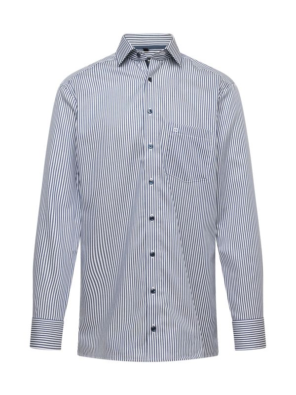 OLYMP OLYMP Бизнес риза  морскосиньо / мръсно бяло