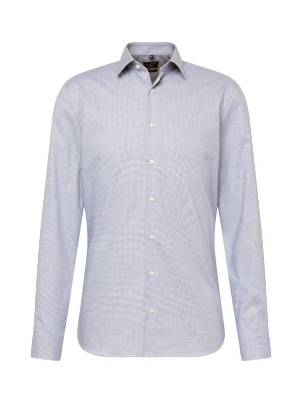 OLYMP OLYMP Бизнес риза  нейви синьо / опушено синьо