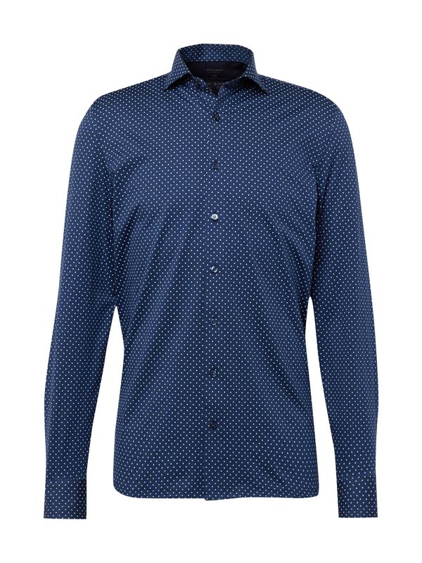 OLYMP OLYMP Риза  морскосиньо / бяло