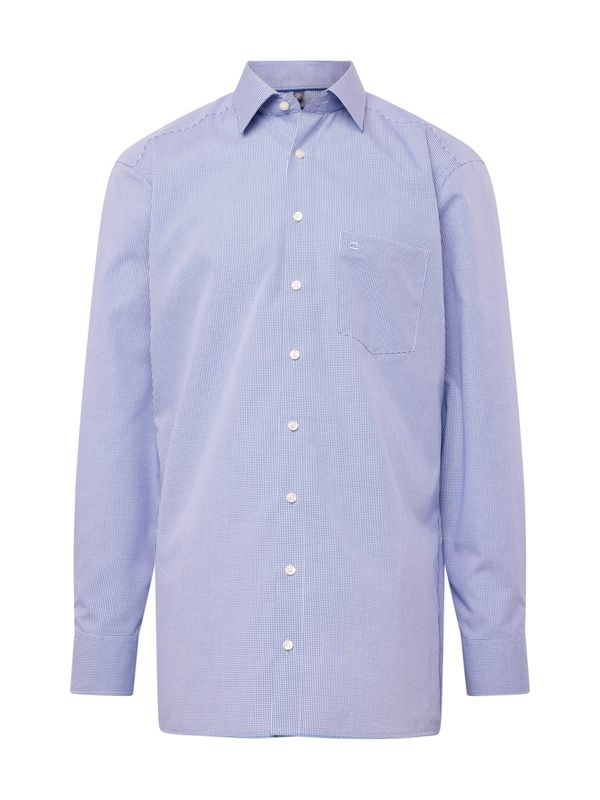 OLYMP OLYMP Риза  опушено синьо / бяло