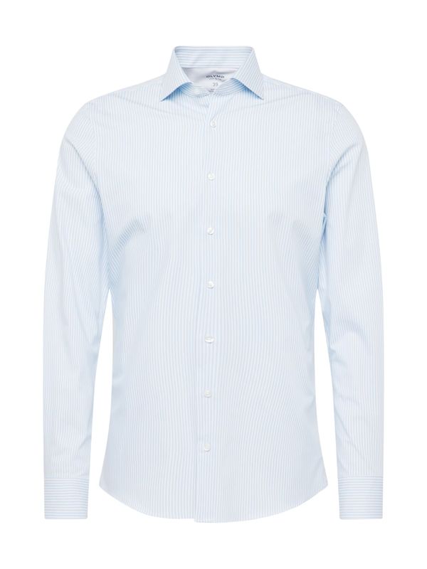 OLYMP OLYMP Риза  светлосиньо / бяло