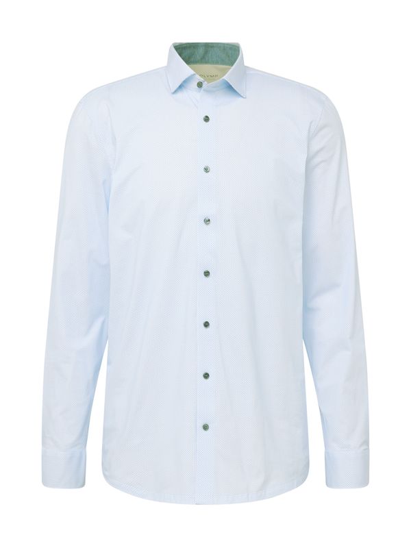 OLYMP OLYMP Риза  светлосиньо / кафяво