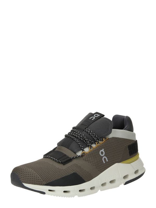 On On Маратонки за бягане 'Cloudnova'  светлосиво / тъмносиво / маслина / черно