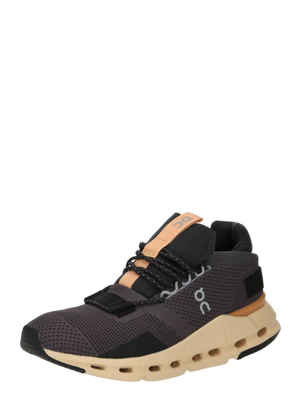 On On Ниски маратонки 'Cloudnova'  графитено сиво / праскова / черно