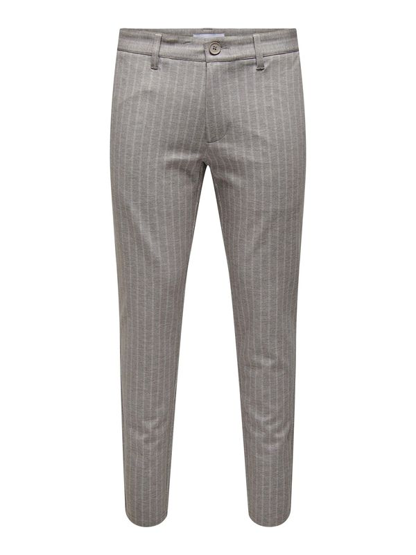 Only & Sons Only & Sons Панталон Chino 'MARK'  сиво / бяло