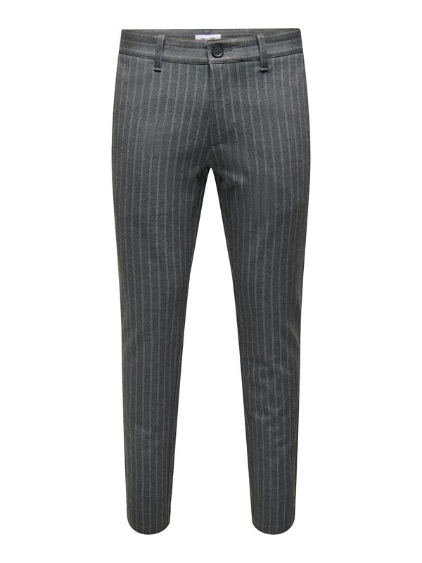 Only & Sons Only & Sons Панталон Chino 'MARK'  тъмносиво / бяло