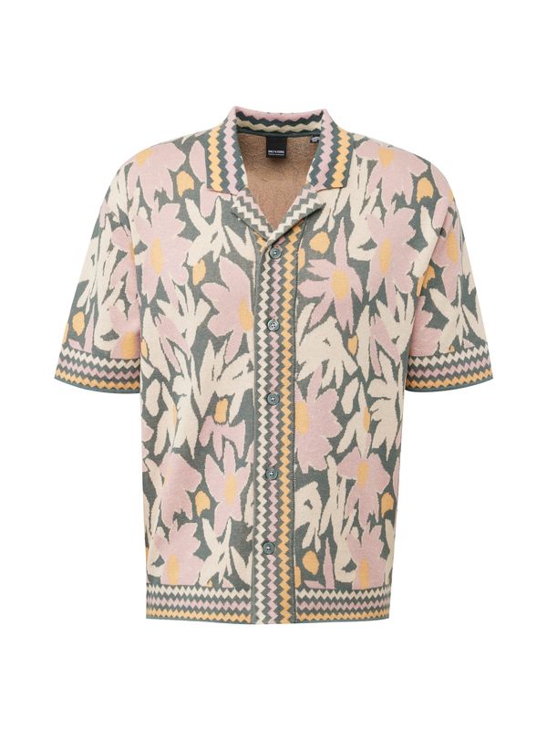 Only & Sons Only & Sons Плетена жилетка 'DUKE'  кремаво / жълто / тъмнозелено / пастелно розово