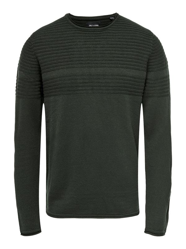 Only & Sons Only & Sons Пуловер 'BLADE'  тъмнозелено