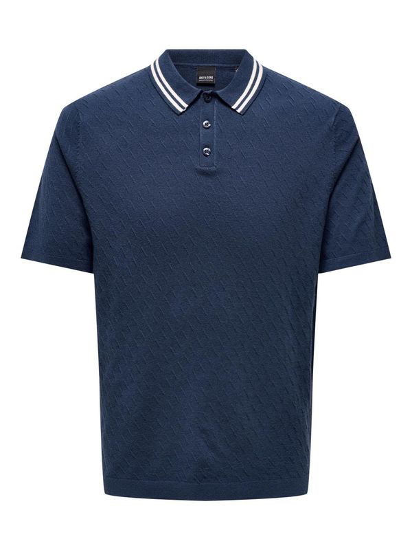 Only & Sons Only & Sons Пуловер 'DENNIS'  нощно синьо / бяло