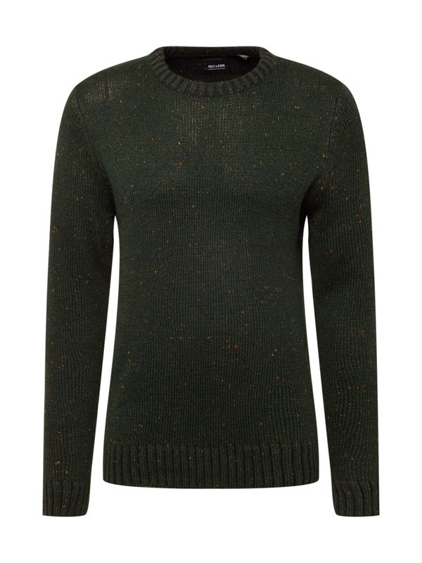 Only & Sons Only & Sons Пуловер 'ENRIQUE'  жълто / тъмнозелено