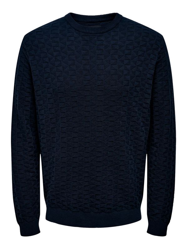 Only & Sons Only & Sons Пуловер 'Kalle'  нейви синьо