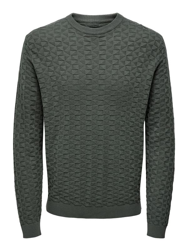 Only & Sons Only & Sons Пуловер 'Kalle'  тъмносиво