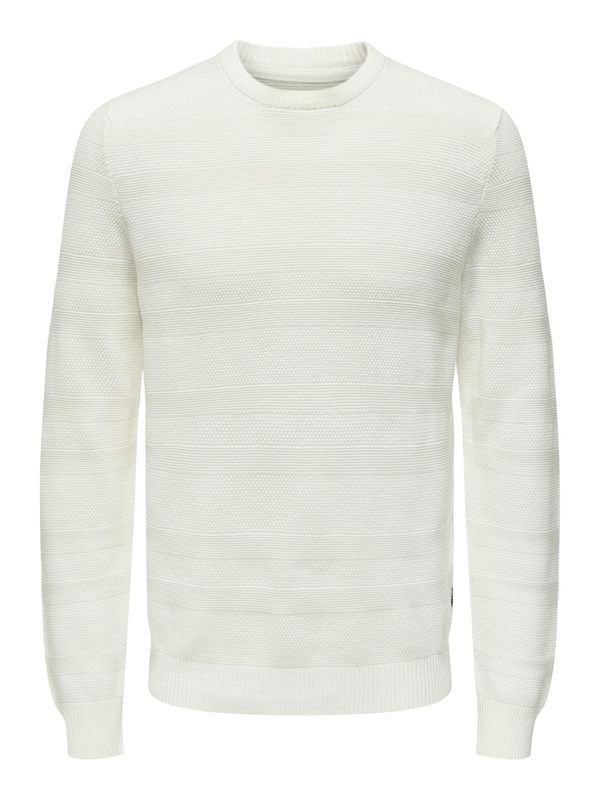 Only & Sons Only & Sons Пуловер 'MAJOR'  бяло