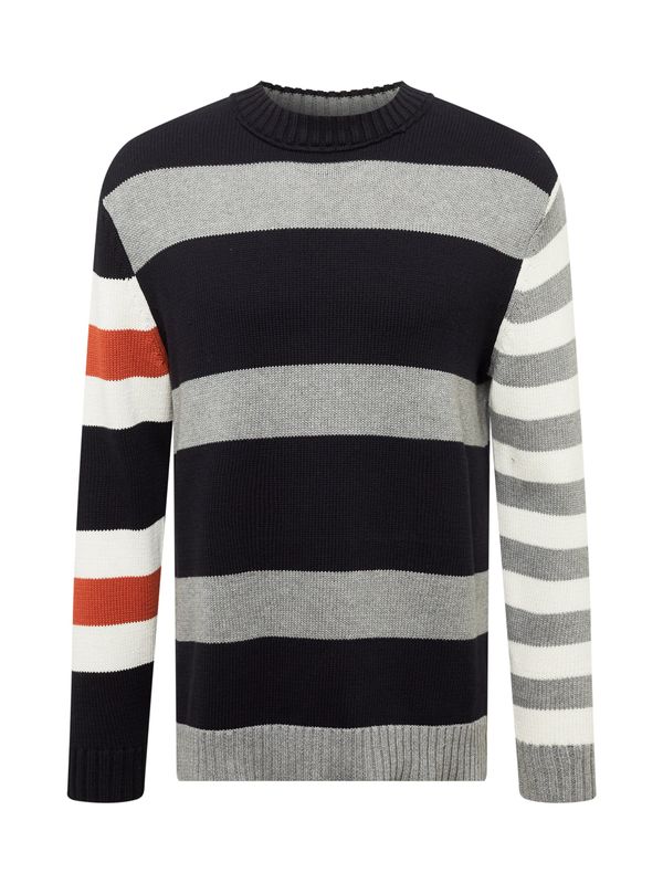 Only & Sons Only & Sons Пуловер 'PATRICK'  морскосиньо / сив меланж / червено / бяло