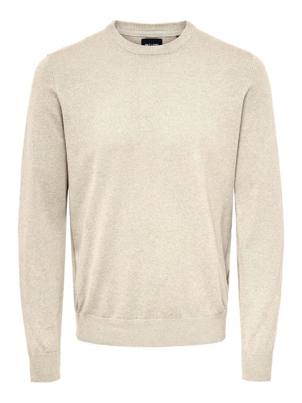 Only & Sons Only & Sons Пуловер 'REX'  светлобежово / бежово меланж