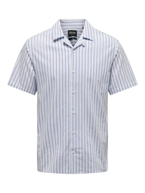 Only & Sons Only & Sons Риза 'ALVARO'  синьо / бяло